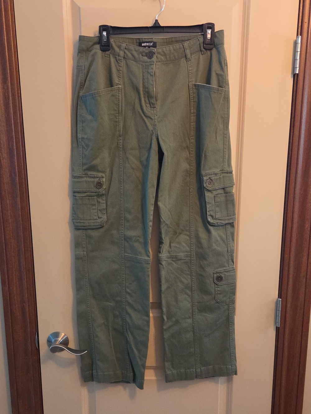 Women's Size 10T Metrostyle Green Cargo Pants